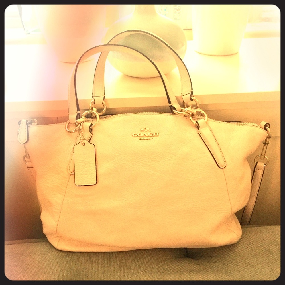 Ivory Coach Handbag Gently Used